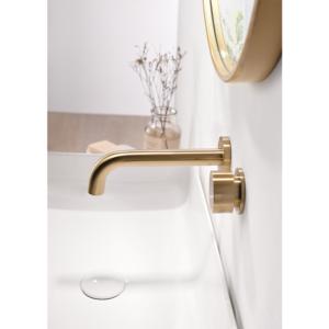 Rountte Wall Mounted Mixer Sets-Brushed Brass