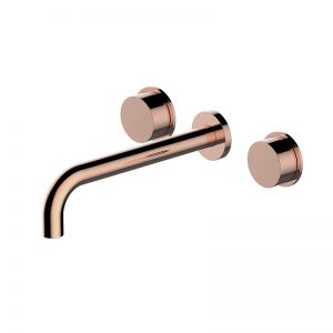 Rountte Wall Basin Mixer Sets-PVD Rose Gold