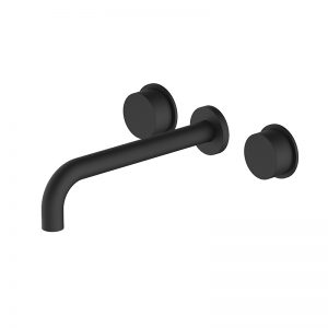 Rountte Wall Basin Mixer Sets-Matte Black