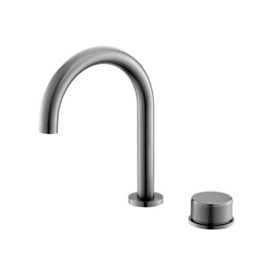 Rountte Plus Deck Mounted Mixer w/Knurled handle-GM-S Spout